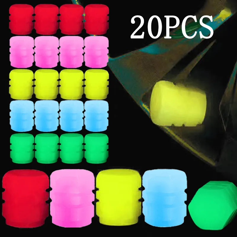 Acessório luminoso tampa de bico para pneu  20Pcs