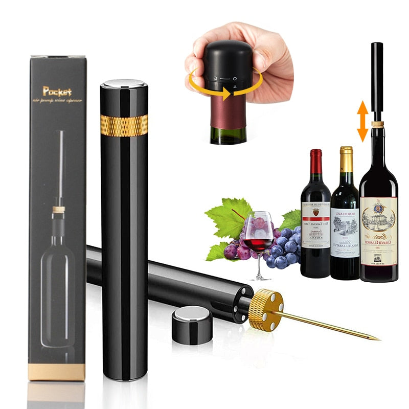 Abridor de vinho com agulha para bombear ar Air-PocKet